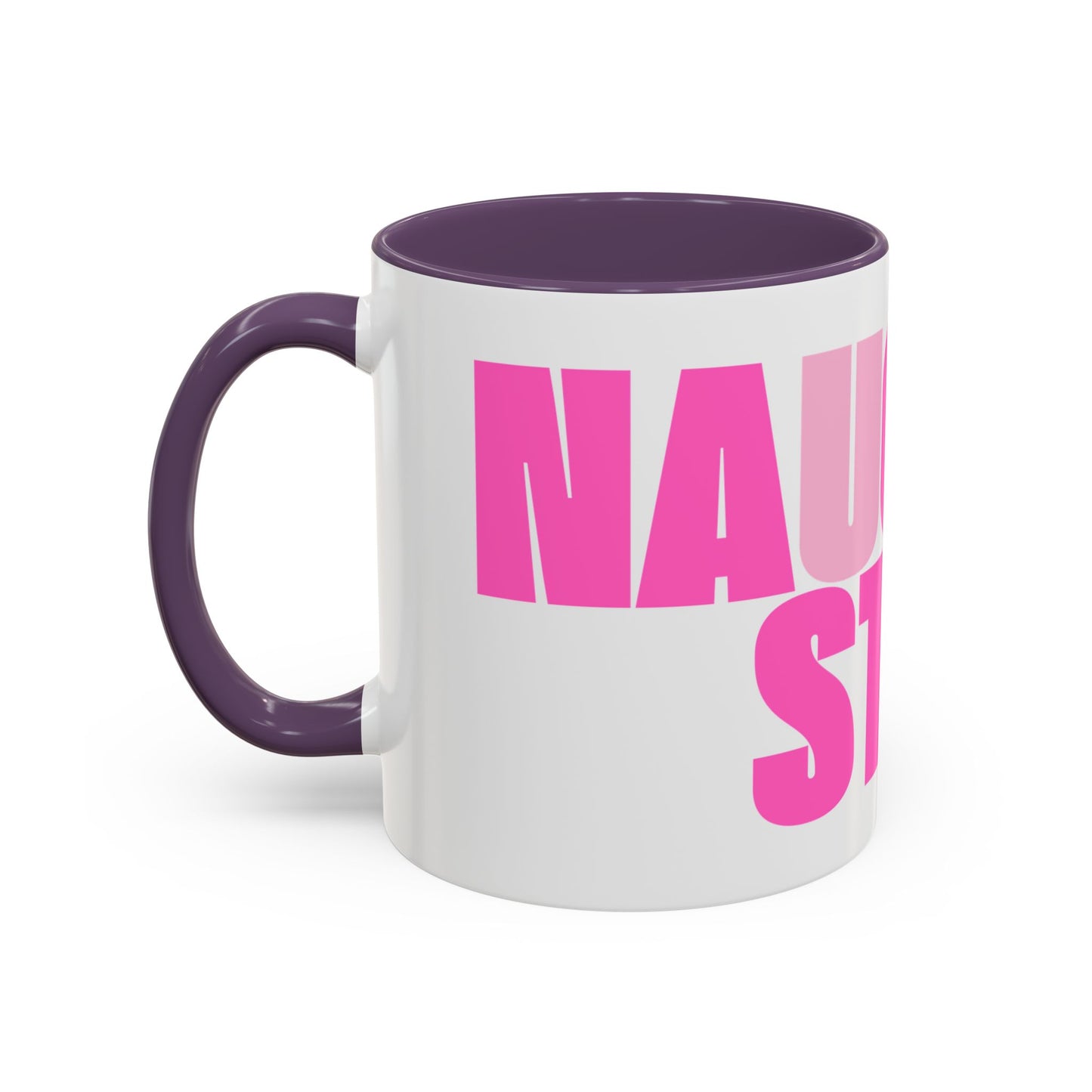 Funny Naughty Step Coffee Mug - Coral Pink