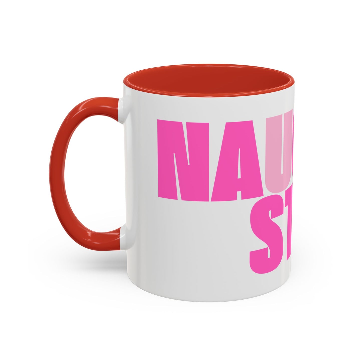 Funny Naughty Step Coffee Mug - Coral Pink