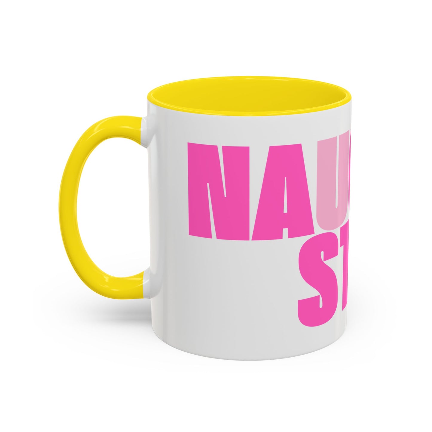 Funny Naughty Step Coffee Mug - Coral Pink